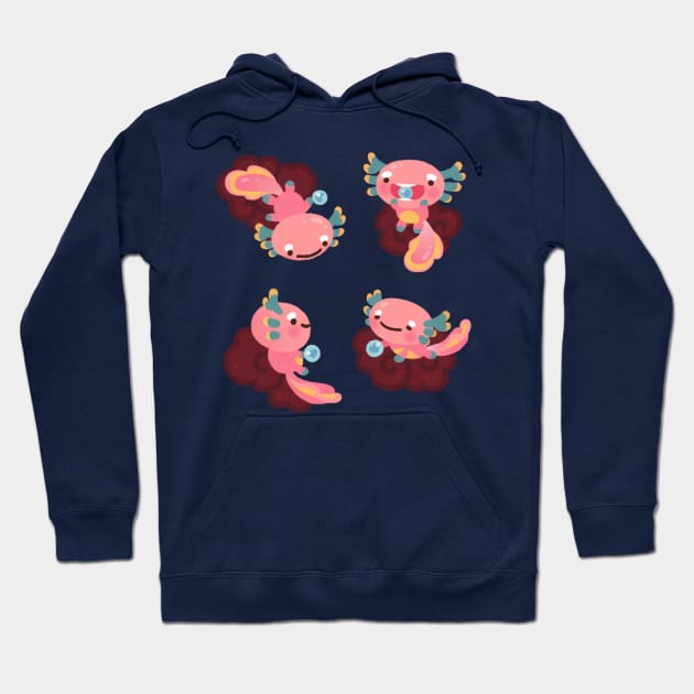 Umpearl the axolotl Hoodie by pikaole